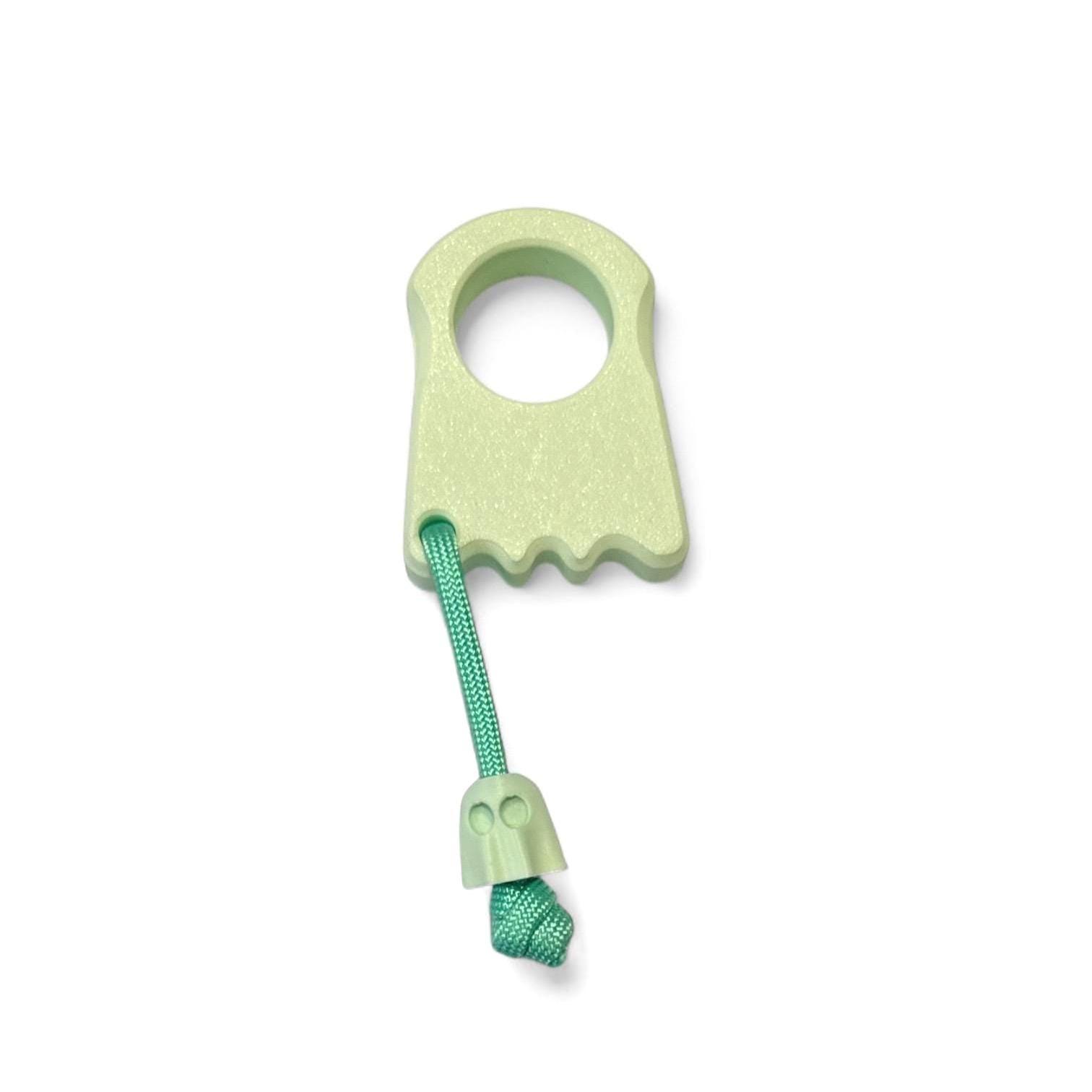 Lil Ghosty Minimalist Ghost Keychain Charm | Playful EDC Pocket Fidget with Paracord Lanyard